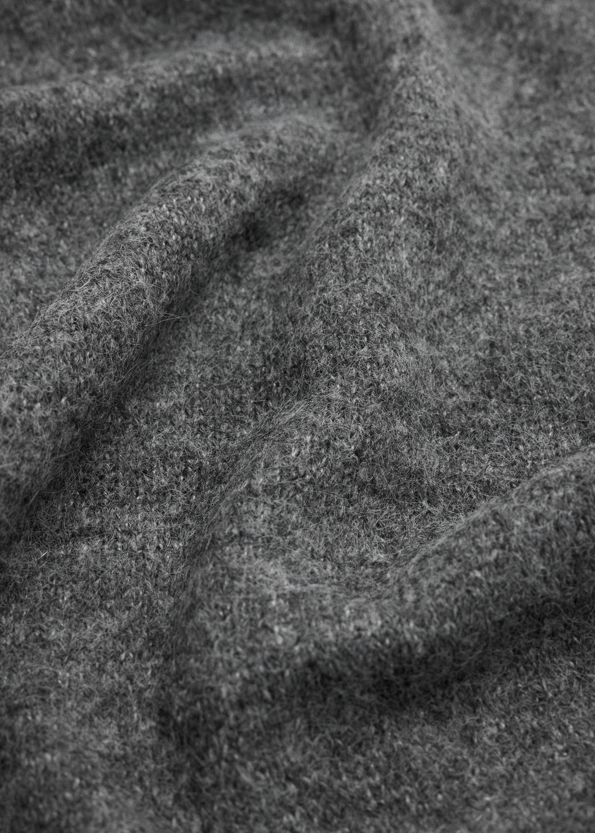 Plain knitted scarf - Medium plane