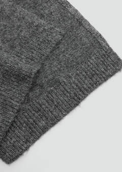 Plain knitted scarf — Charcoal 3