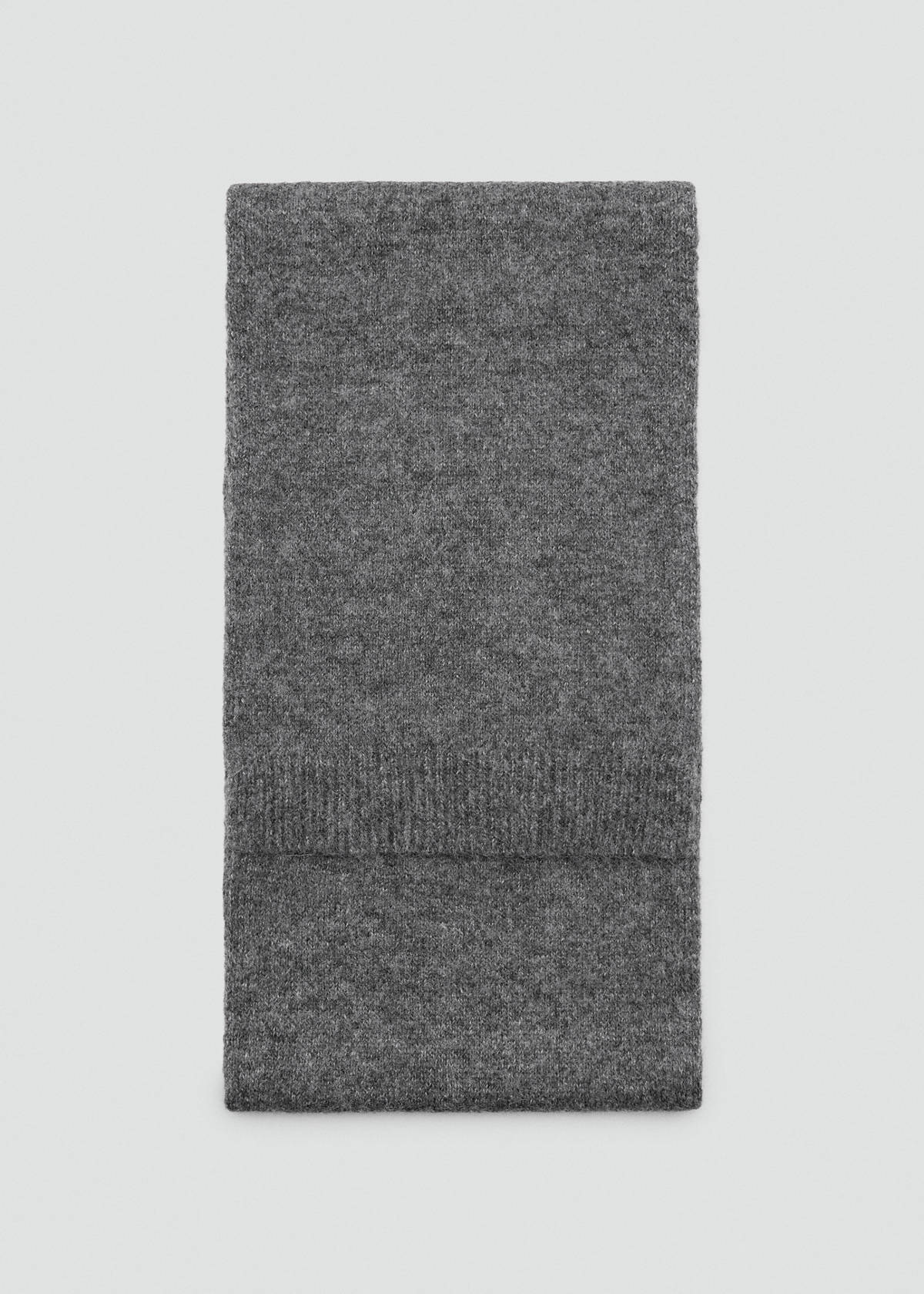 Plain knitted scarf — Charcoal