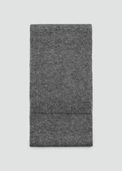 Plain knitted scarf — Charcoal 1