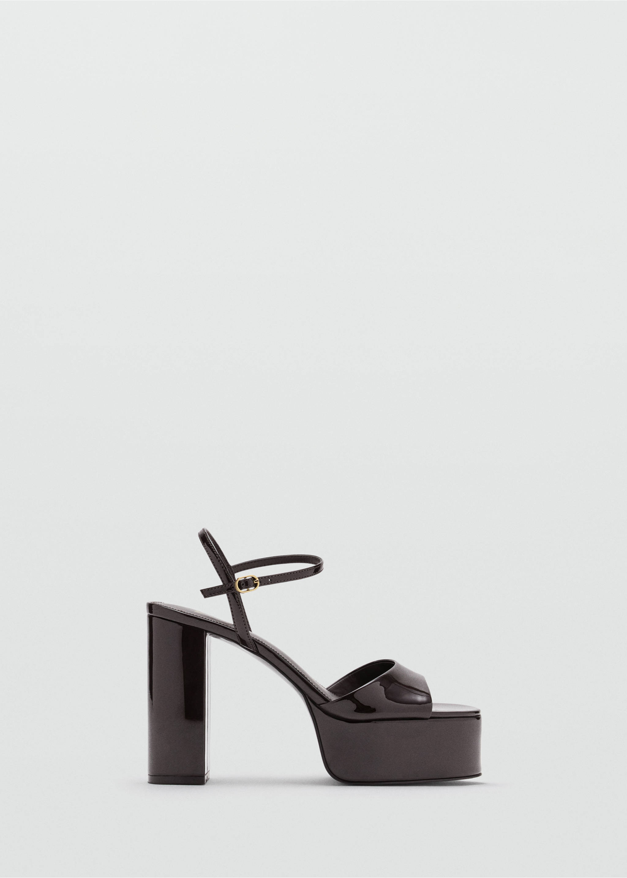 Sandaler i lack med blockklack - Artikel utan modell, Choklad. Ref: 37097776-00.