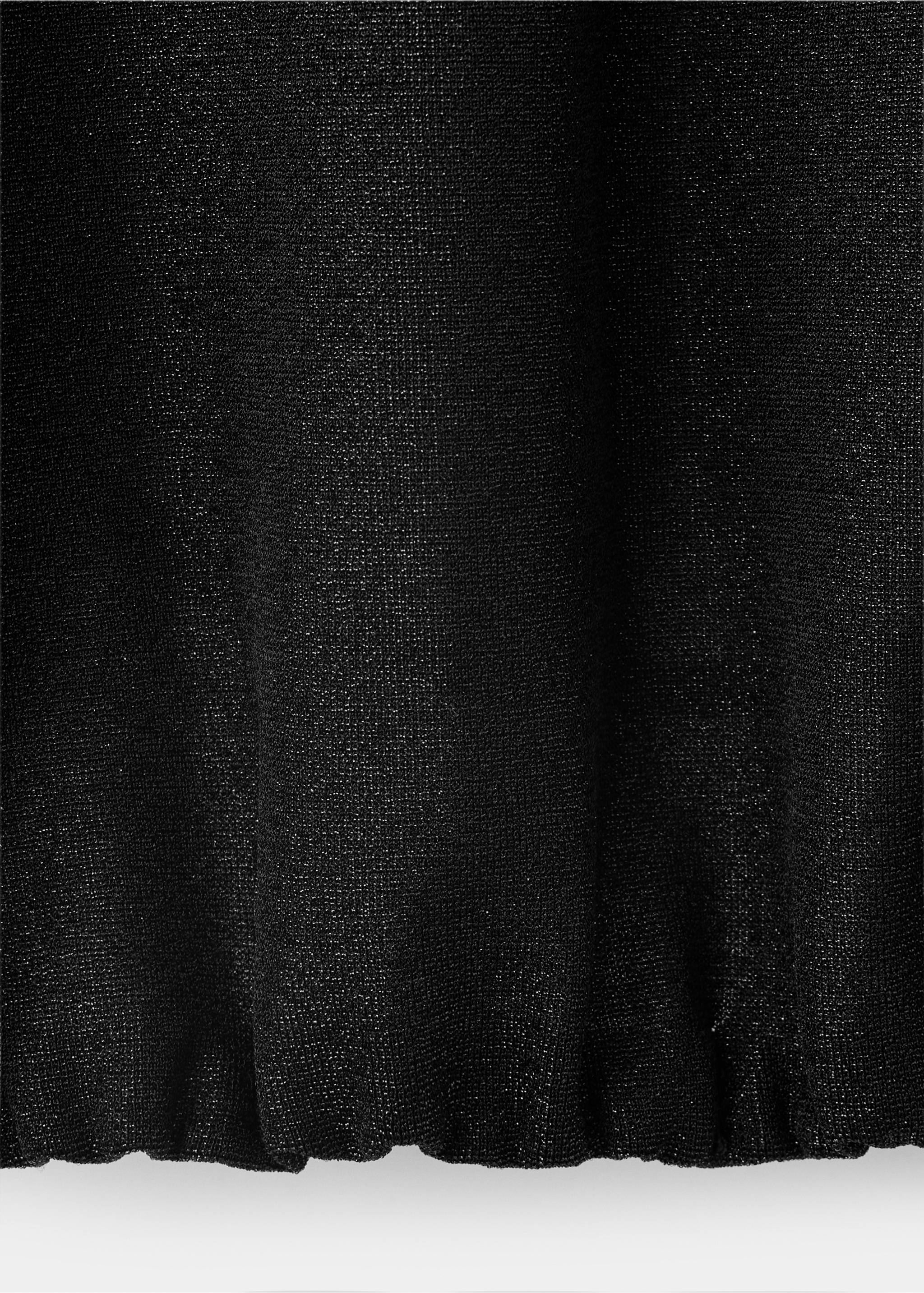 Lurex gathered blouse - Details of the article 0, Black. Ref: 37097778-00.