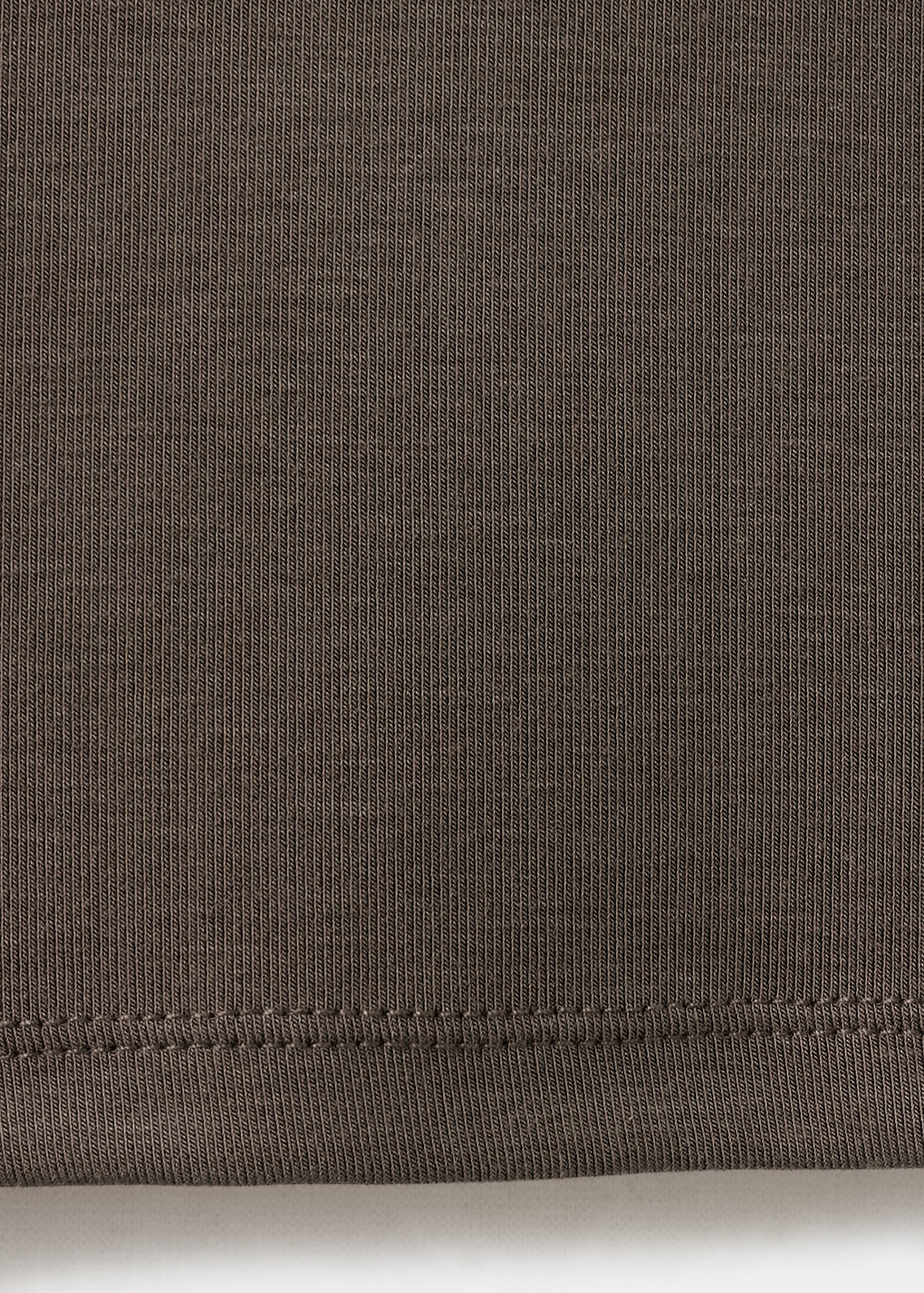 Turtleneck T-shirt — Medium Brown