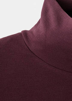 Turtleneck T-shirt — Burgundy 6