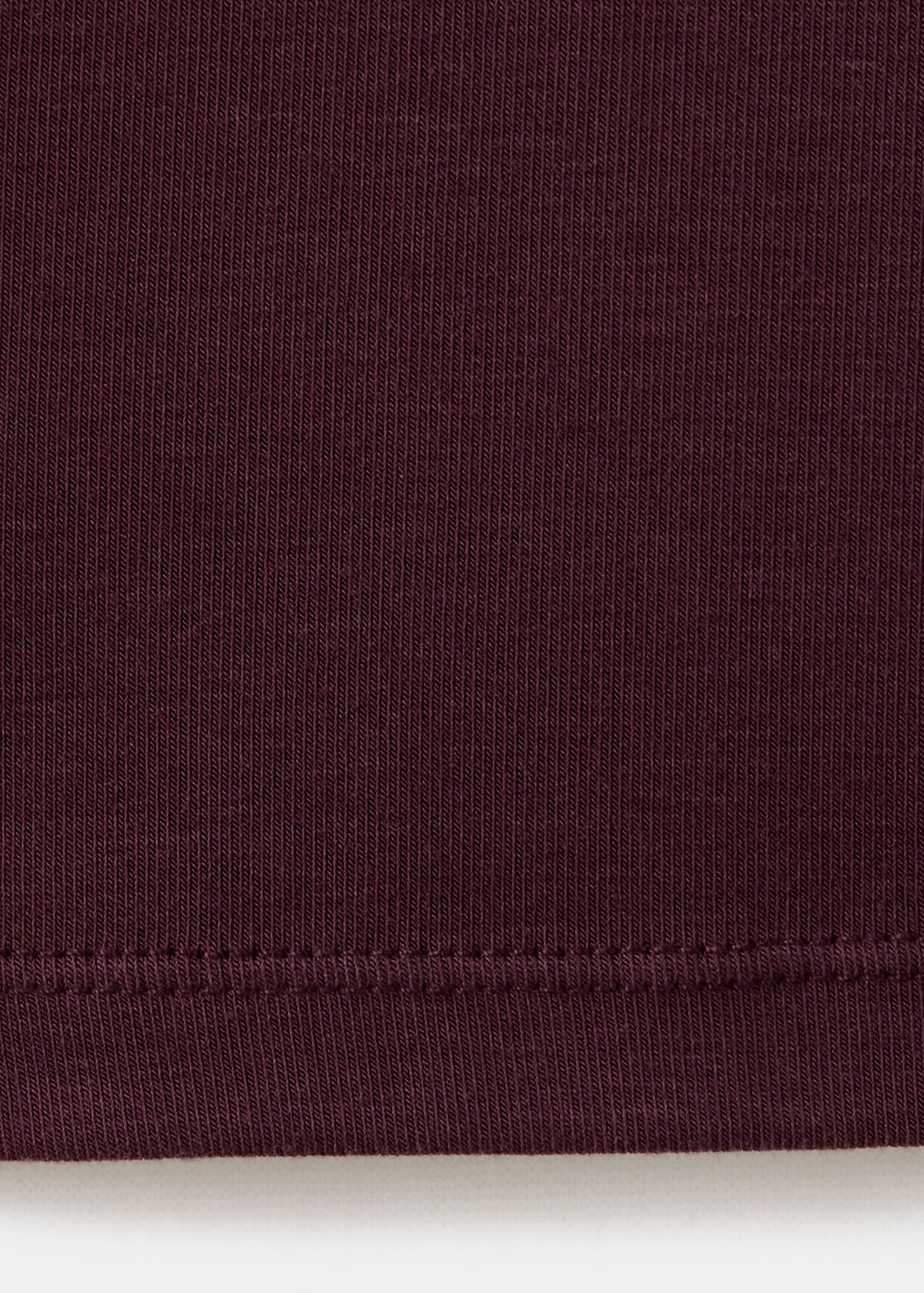 Turtleneck T-shirt — Burgundy