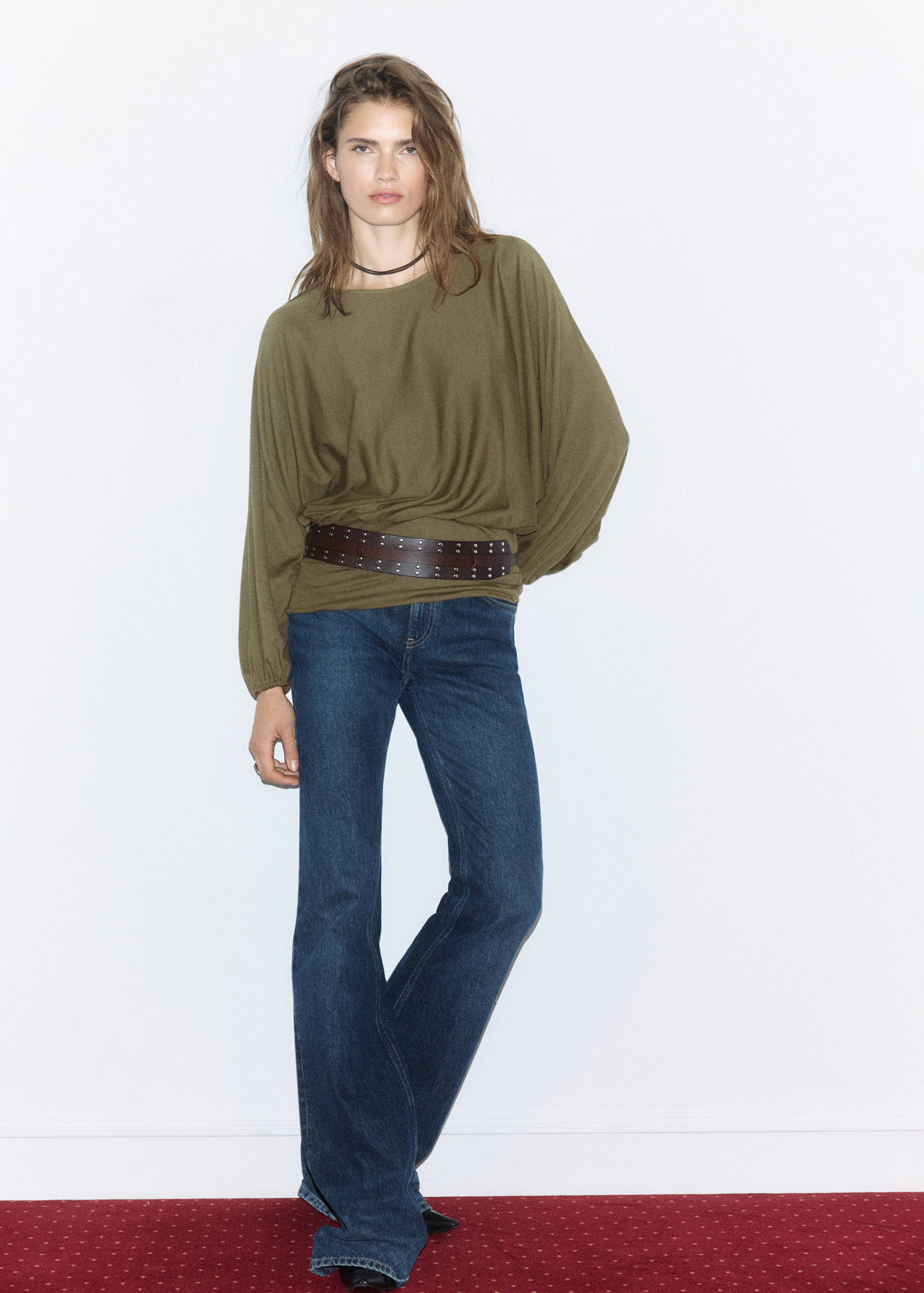 Blouse froncée ceinture large - Plan général