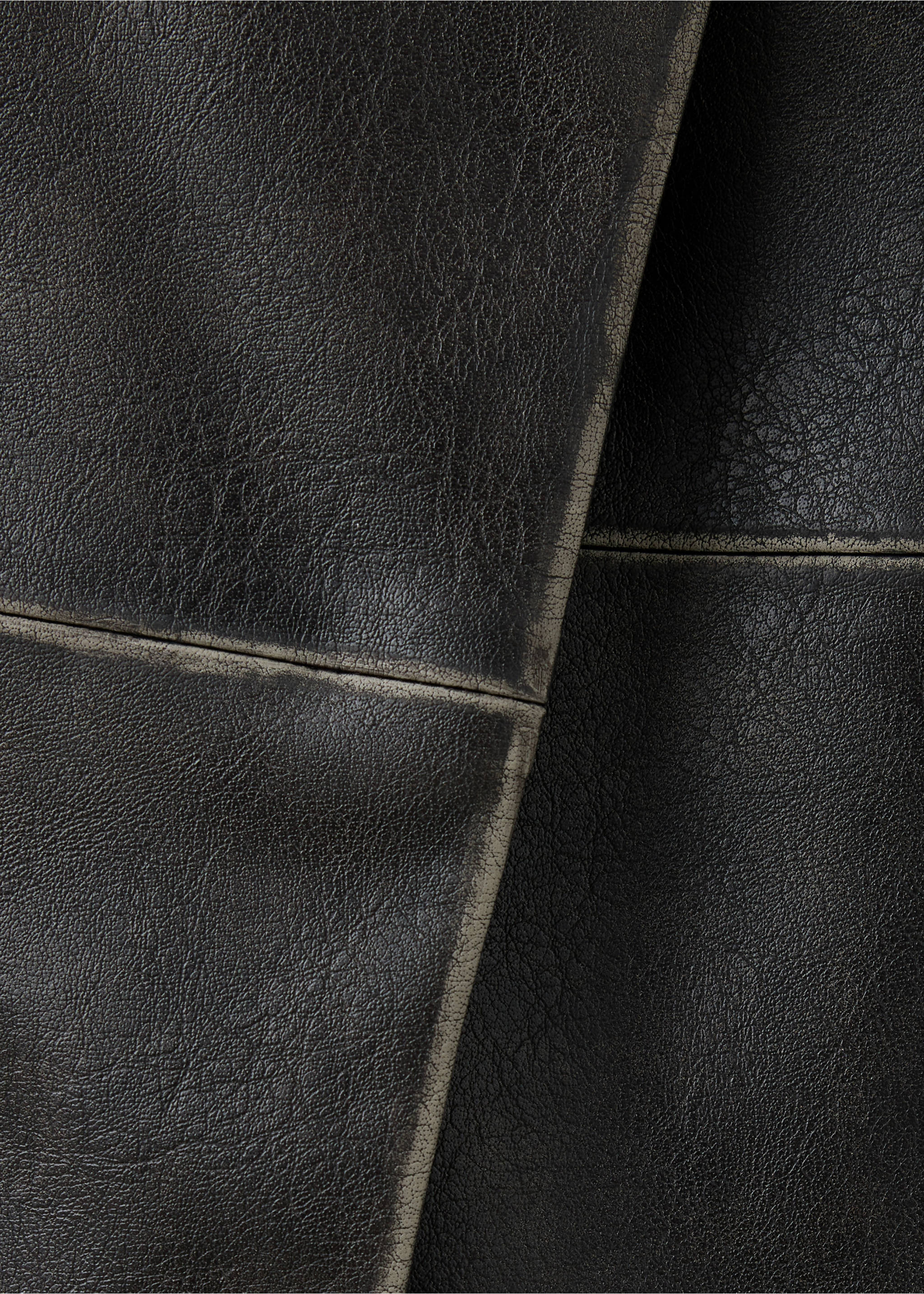 Close-up of the dark brown skirt fabric texture and panel seams., Black. Ref: 37097787-00.