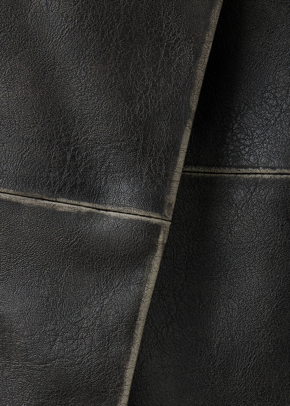 Wrap-over faux leather skirt — Black