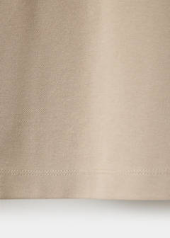 Slim fit cotton blend polo shirt — Sand 8