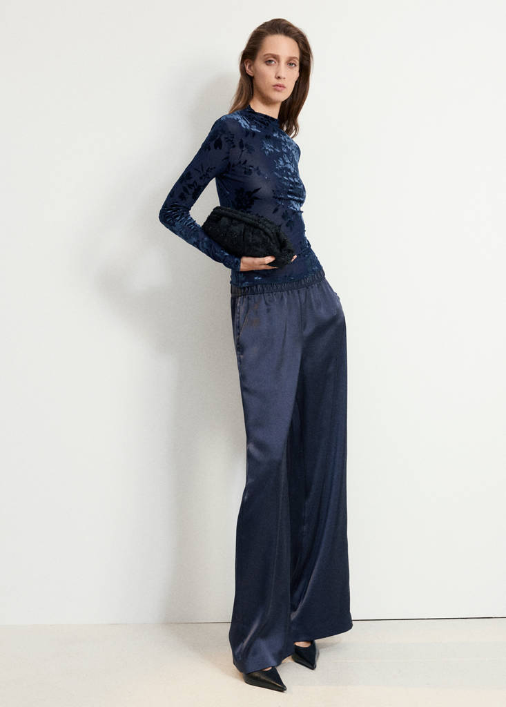 TOP XSELE ciemnogranatowy - Kobieta - XS - MANGO
