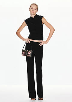 Velvet top with buttons — Black 2