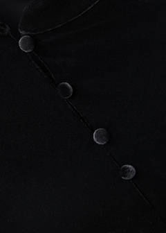 Velvet top with buttons — Black 6