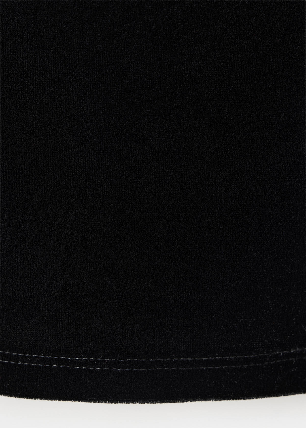 Velvet top with buttons — Black