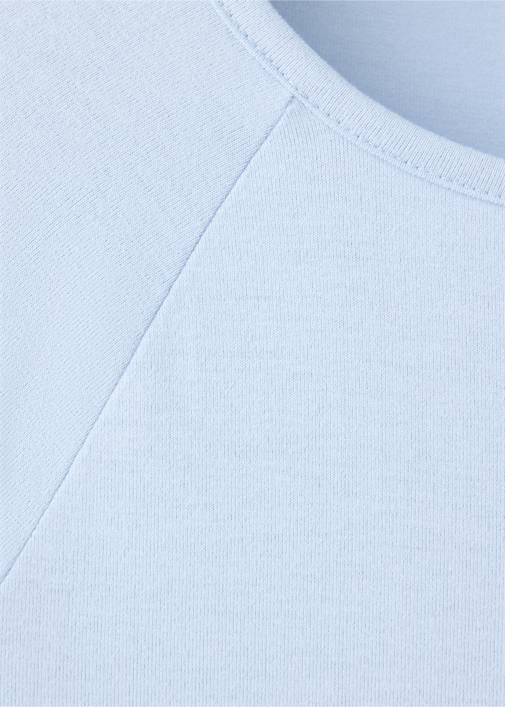 Plain boat neck T-shirt - Details of the article 8, Sky Blue. Ref: 37097800-00.