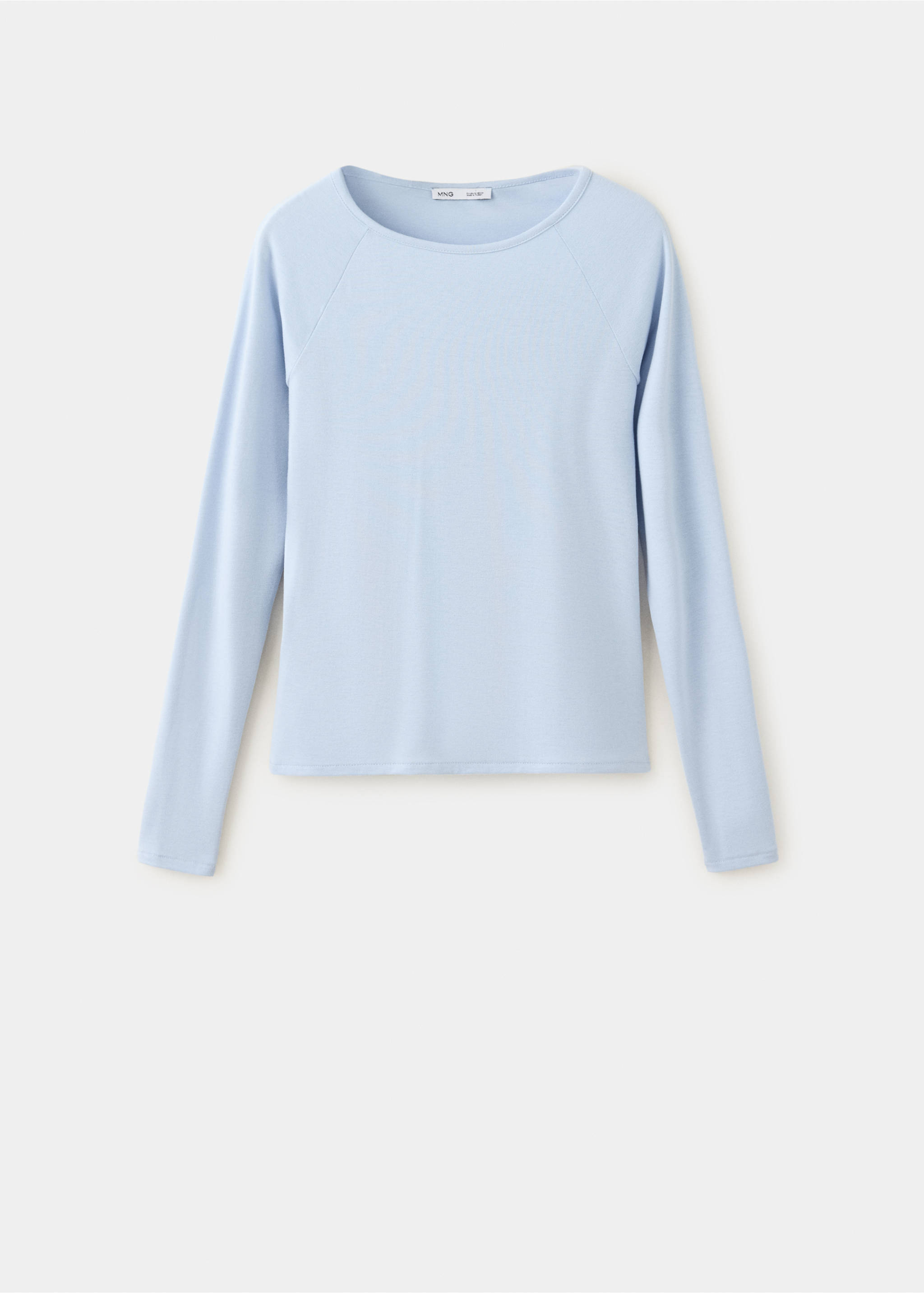Plain boat neck T-shirt - Article without model, Sky Blue. Ref: 37097800-00.