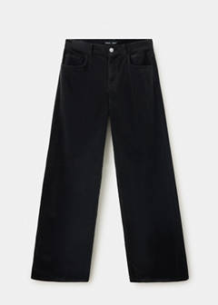 Wide leg corduroy trousers — Black 5