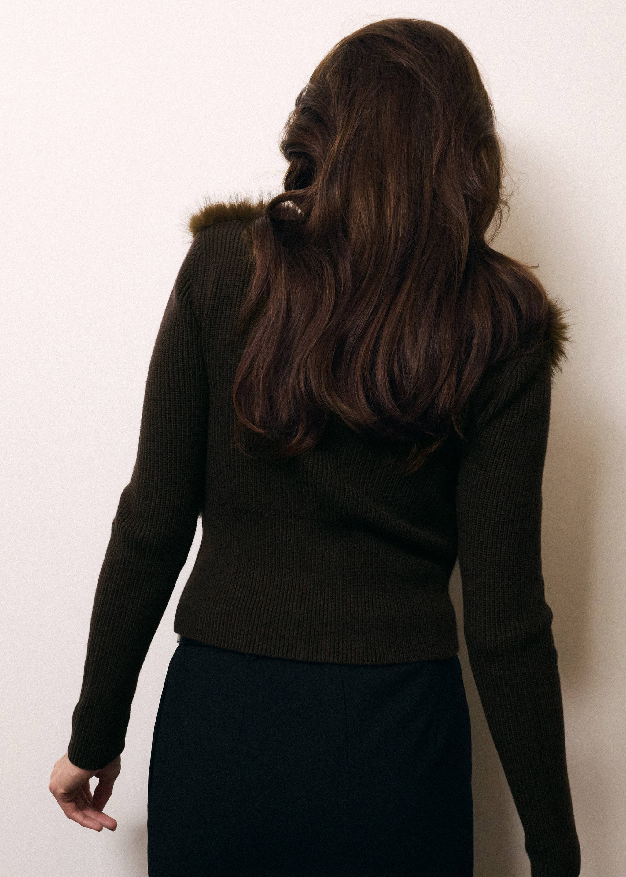 Faux-fur jacket - Reverse of the article
