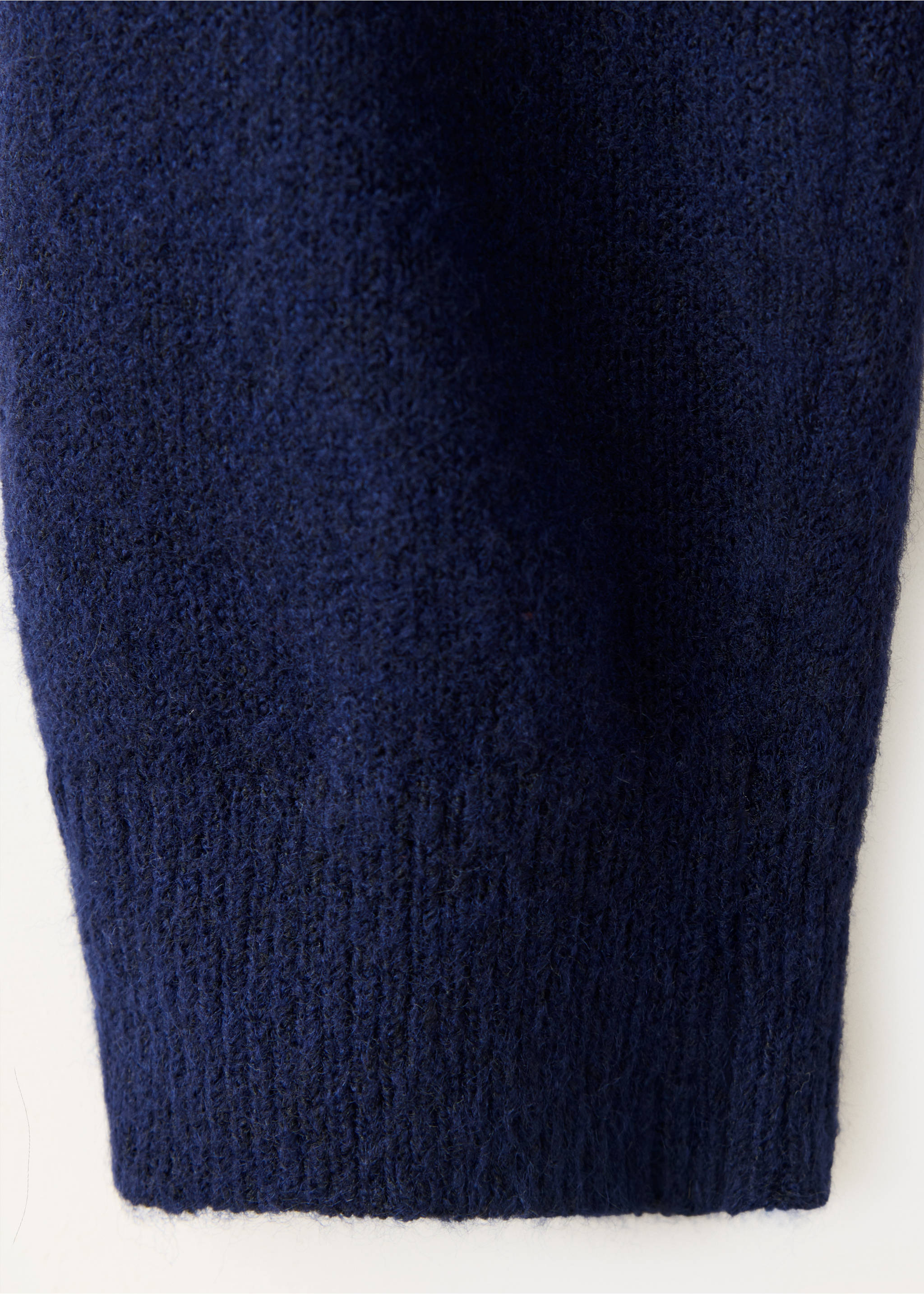 Ribbed knitted cardigan - Details of the article 0, Navy. Ref: 37097809-00.