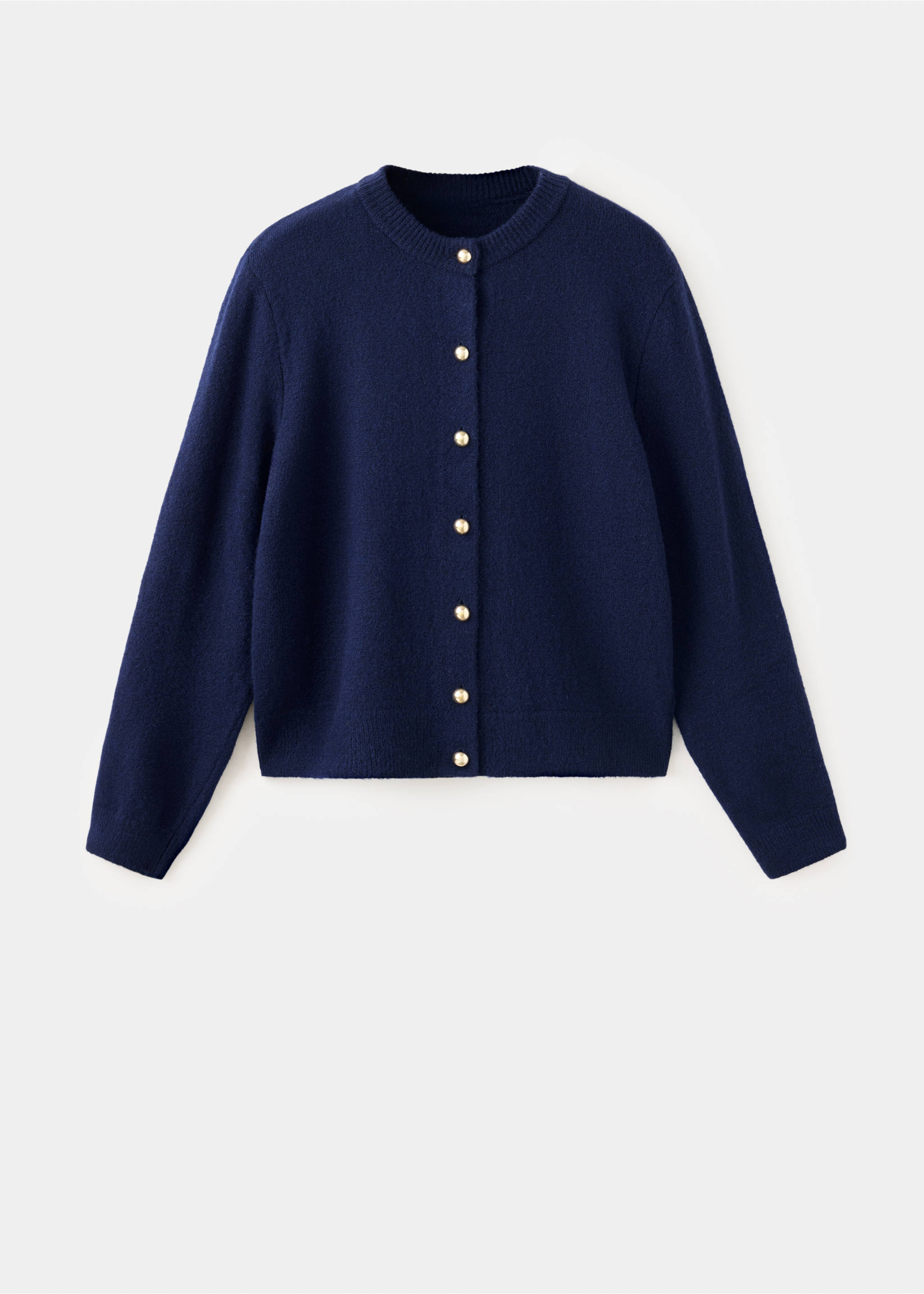 Ribbed knitted cardigan - Article without model, Navy. Ref: 37097809-00.