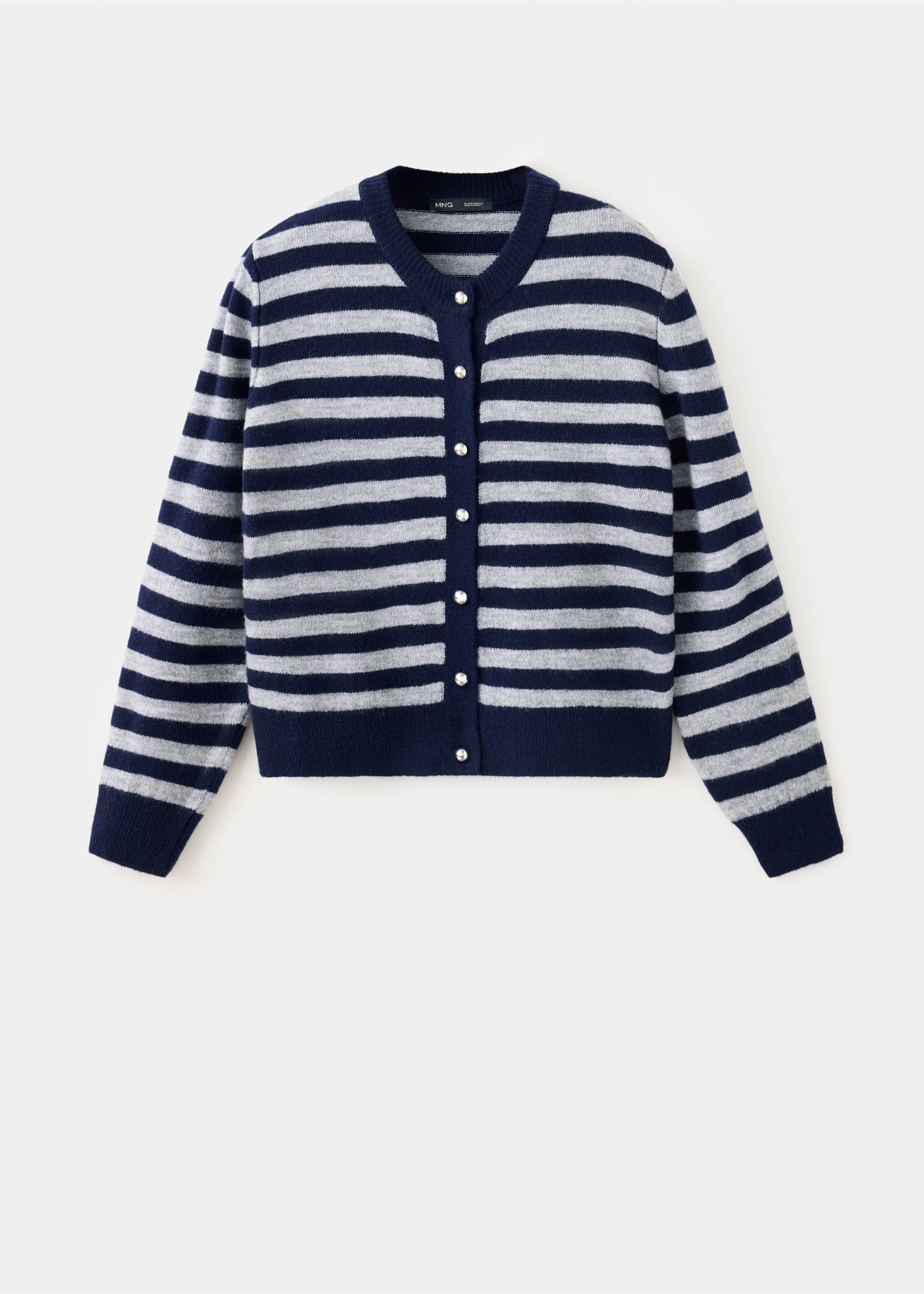Ribbed knitted cardigan - Article without model, Dark Navy. Ref: 37097809-00.