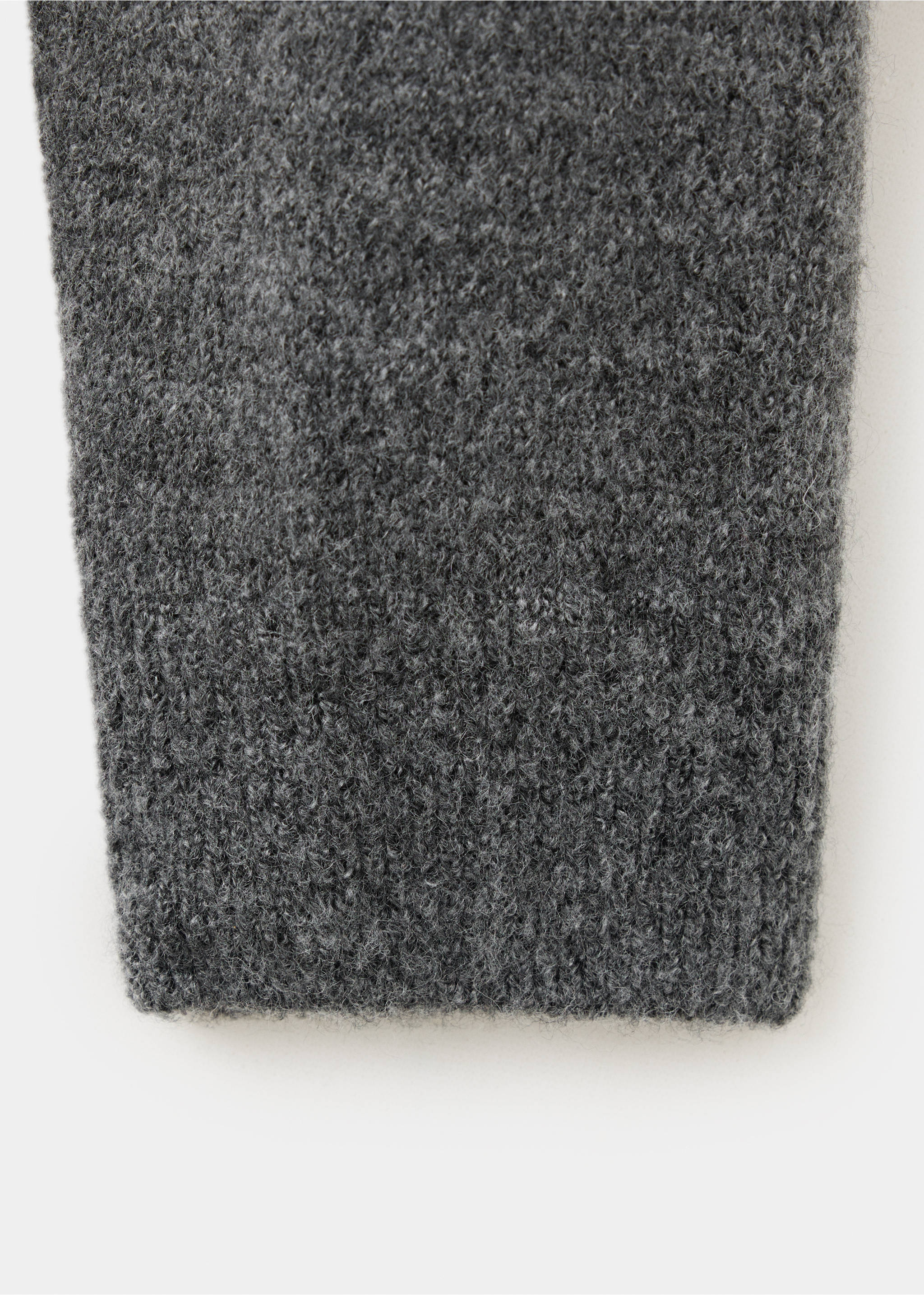 Ribbed knitted cardigan - Details of the article 0, Dark Heather Grey. Ref: 37097809-00.