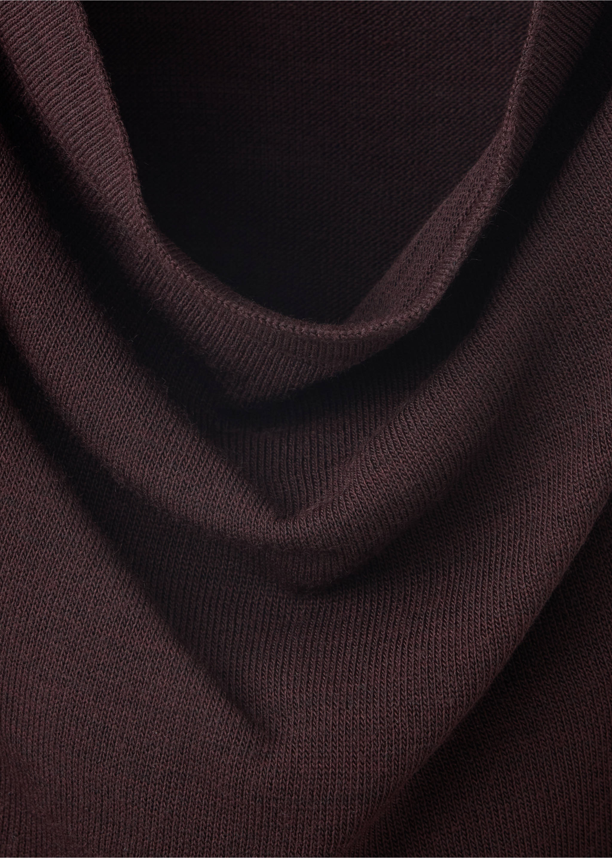 Draped midi-dress - Details of the article 8, Burgundy. Ref: 37097811-00.