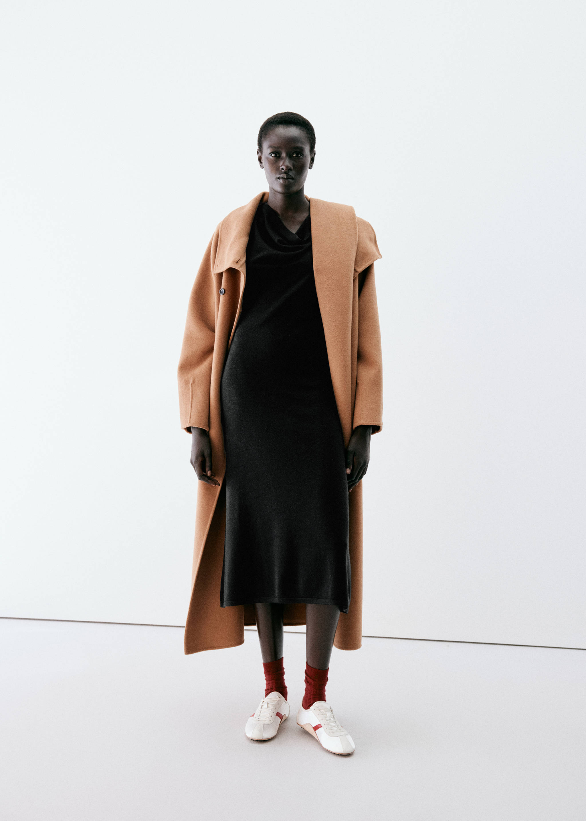 Mango Drape midi elbise görsel 8