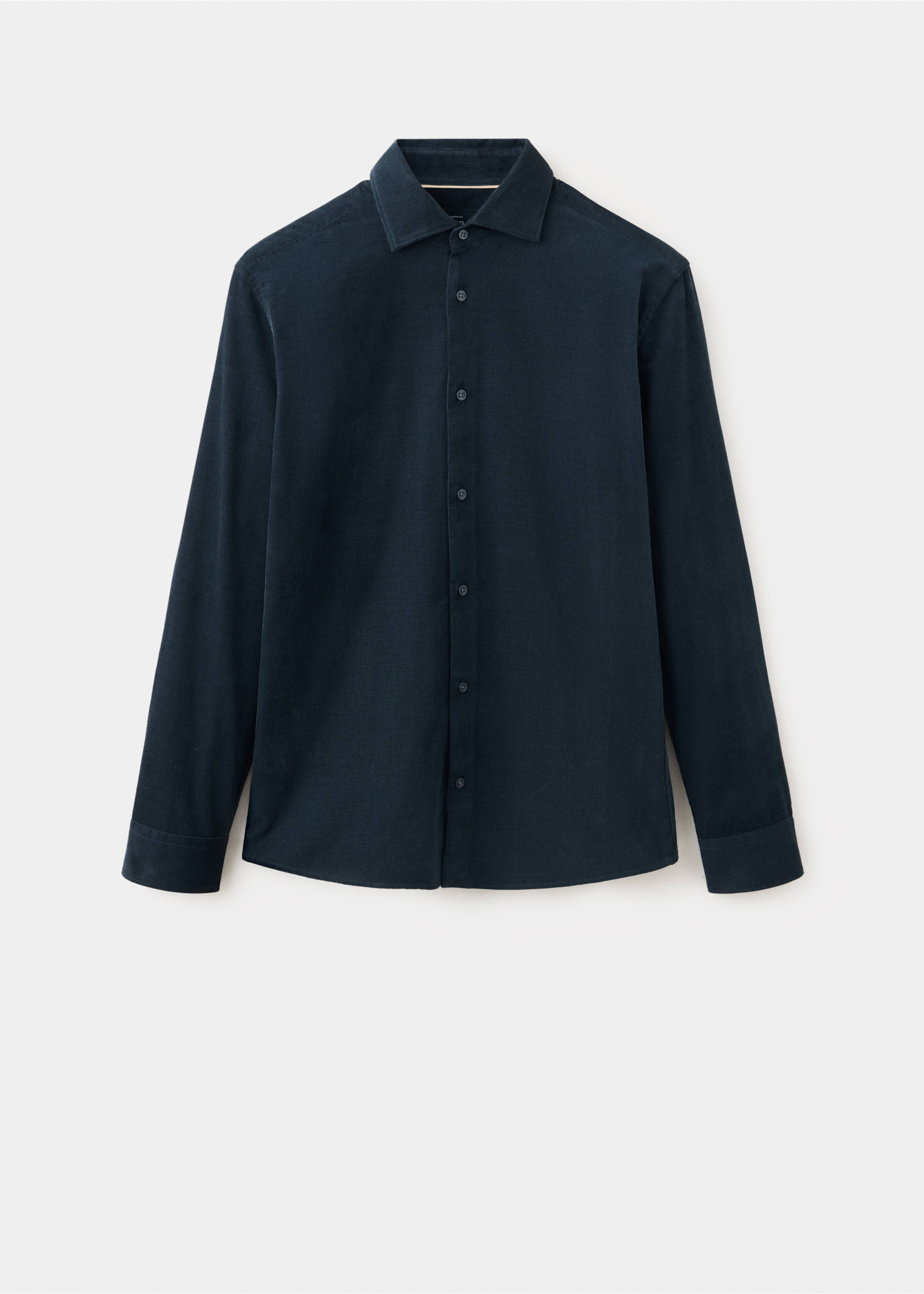 100% cotton slim-fit shirt - Article without model, Dark Navy. Ref: 37097883-00.