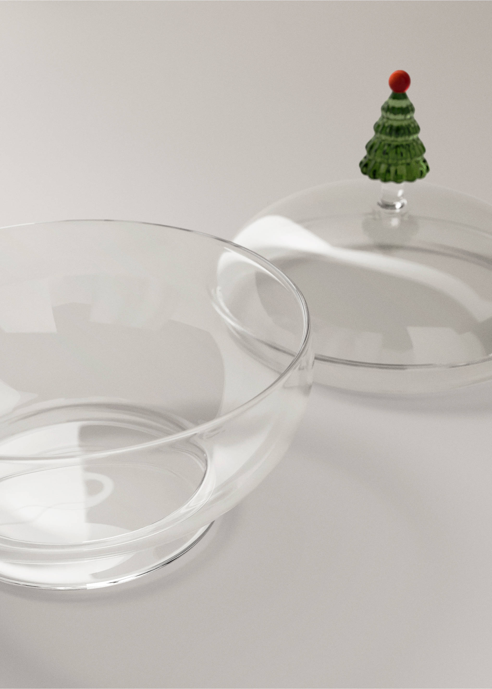 Zuckerdose aus Glas mit Deckel, Baumdetail - Detail des Artikels 1, Waldgrün. Ref: 37097891-00.