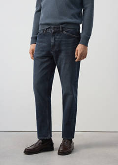 Regular-fit cropped jeans — Dark Vintage Blue 1