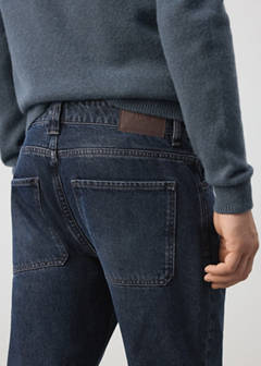 Regular-fit cropped jeans — Dark Vintage Blue 6