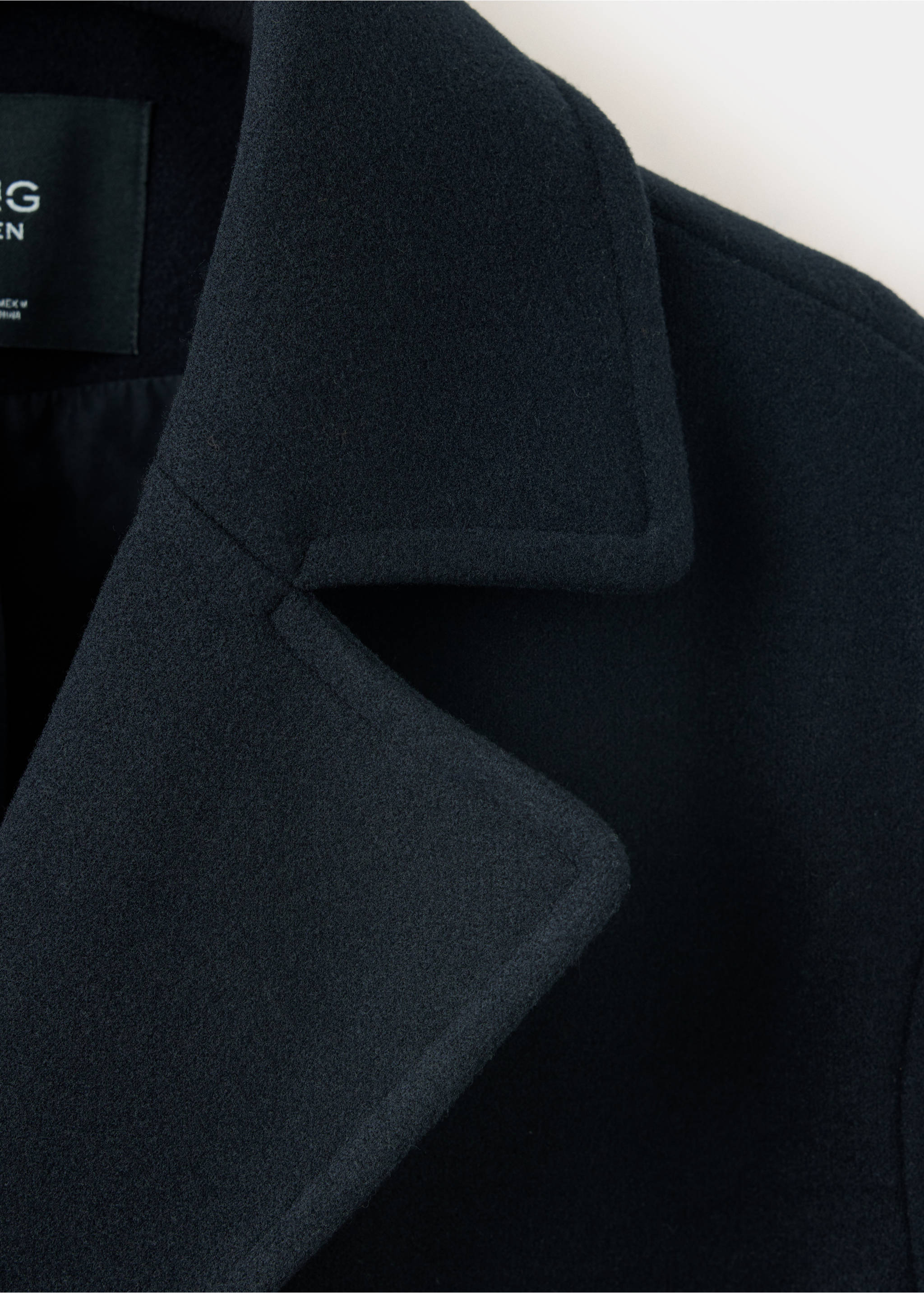 Double-breasted coat - Details of the article 0, Navy. Ref: 37097901-00.