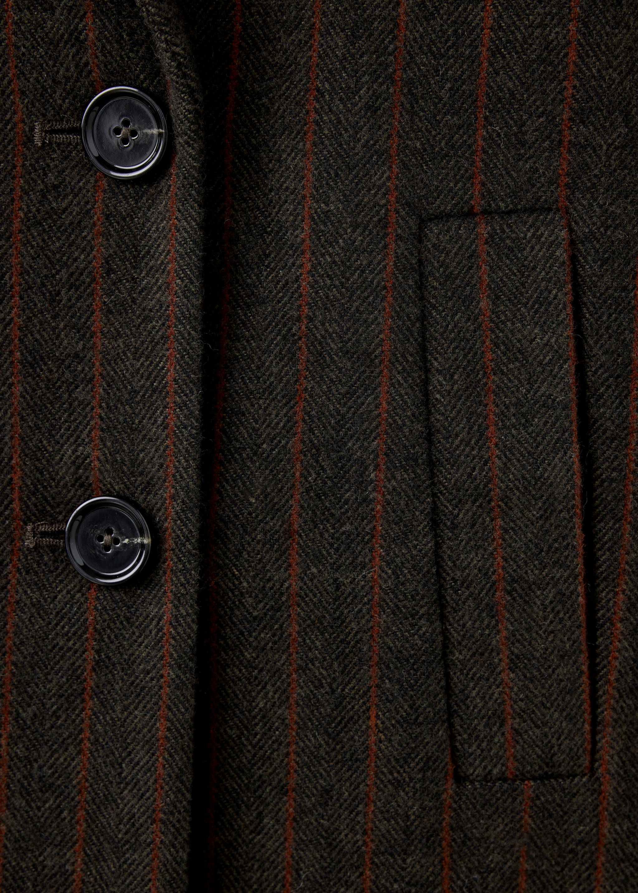 Manteau en mélange de laine à rayures - Détail de l'article 8