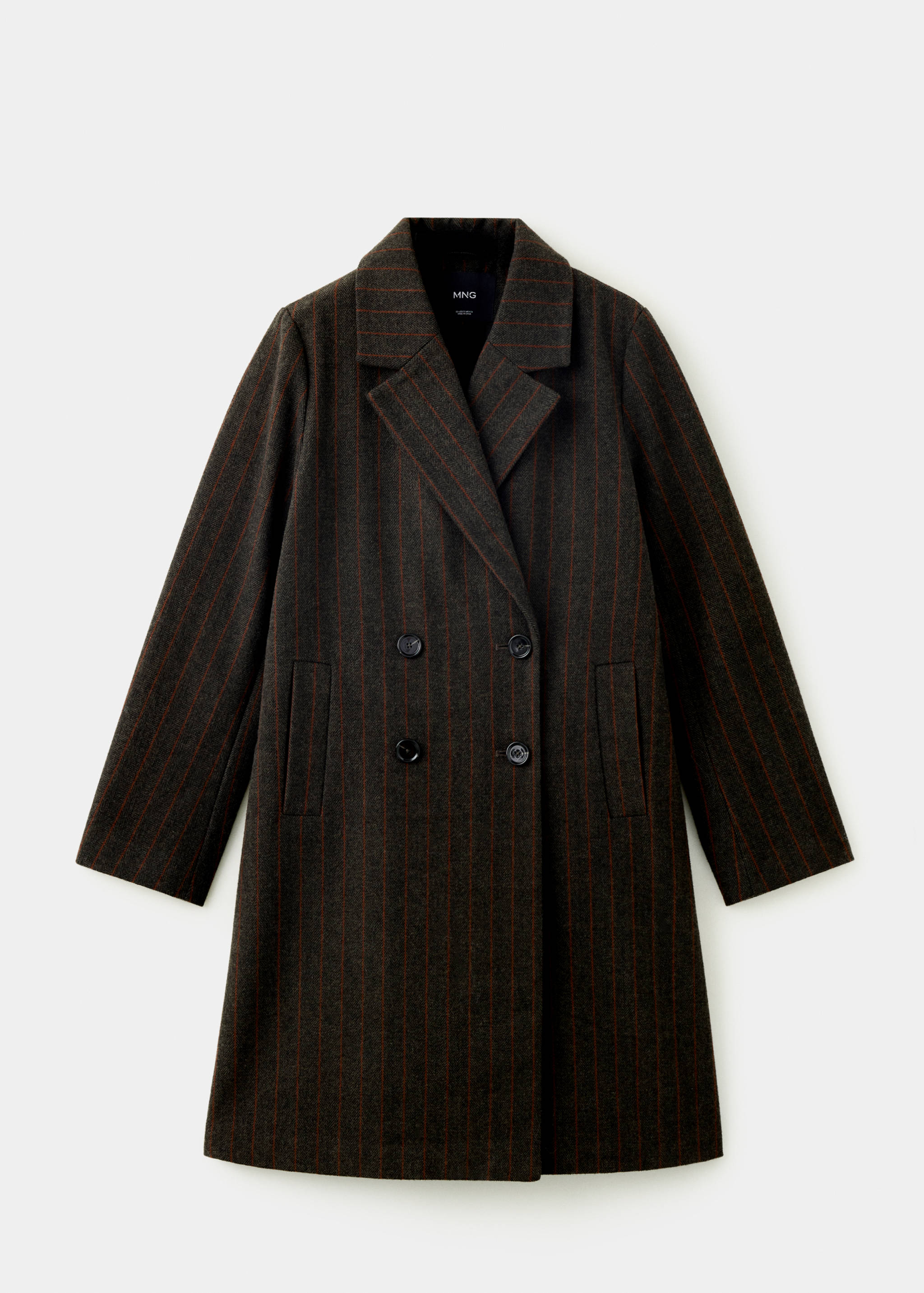 Manteau en mélange de laine à rayures - Article sans modèle