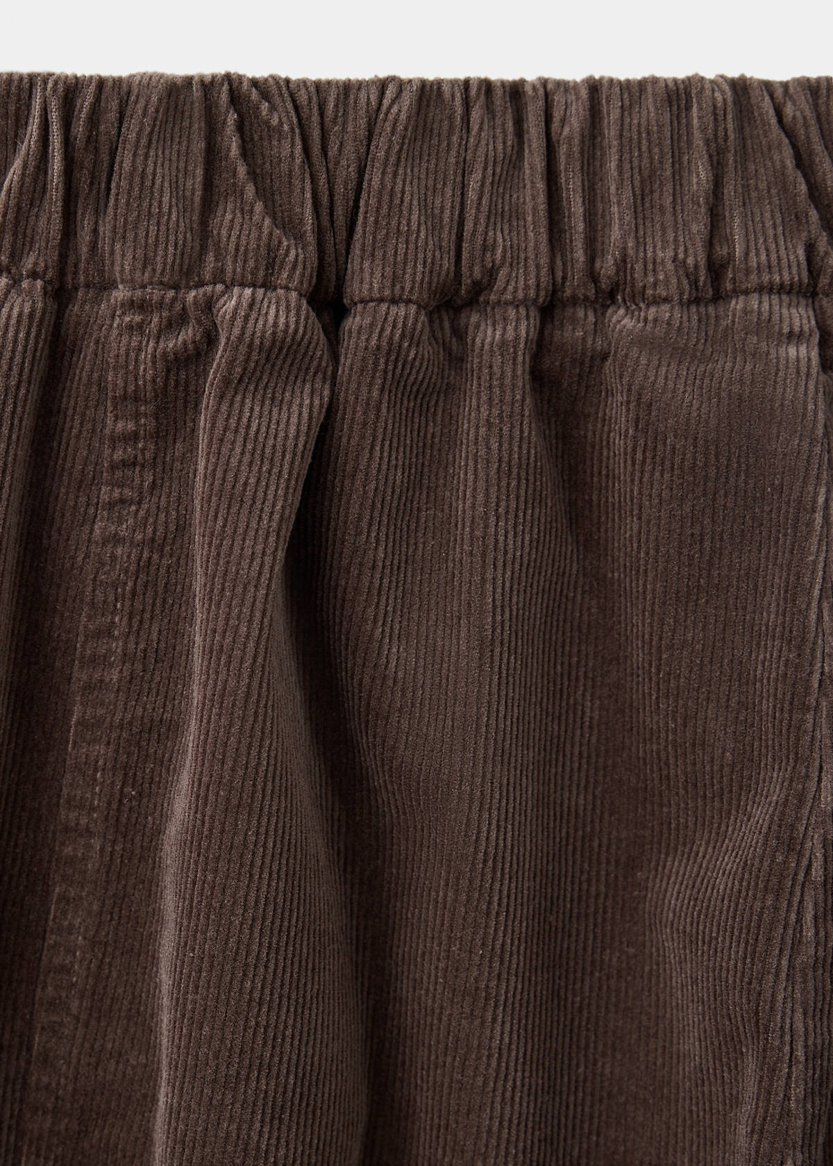 Corduroy balloon trousers — Brown