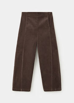 Corduroy balloon trousers — Brown 3