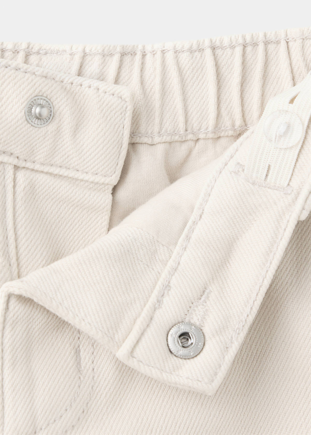 Straight-leg lined jeans — Sand