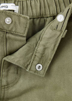 Straight-leg lined jeans — Khaki 3
