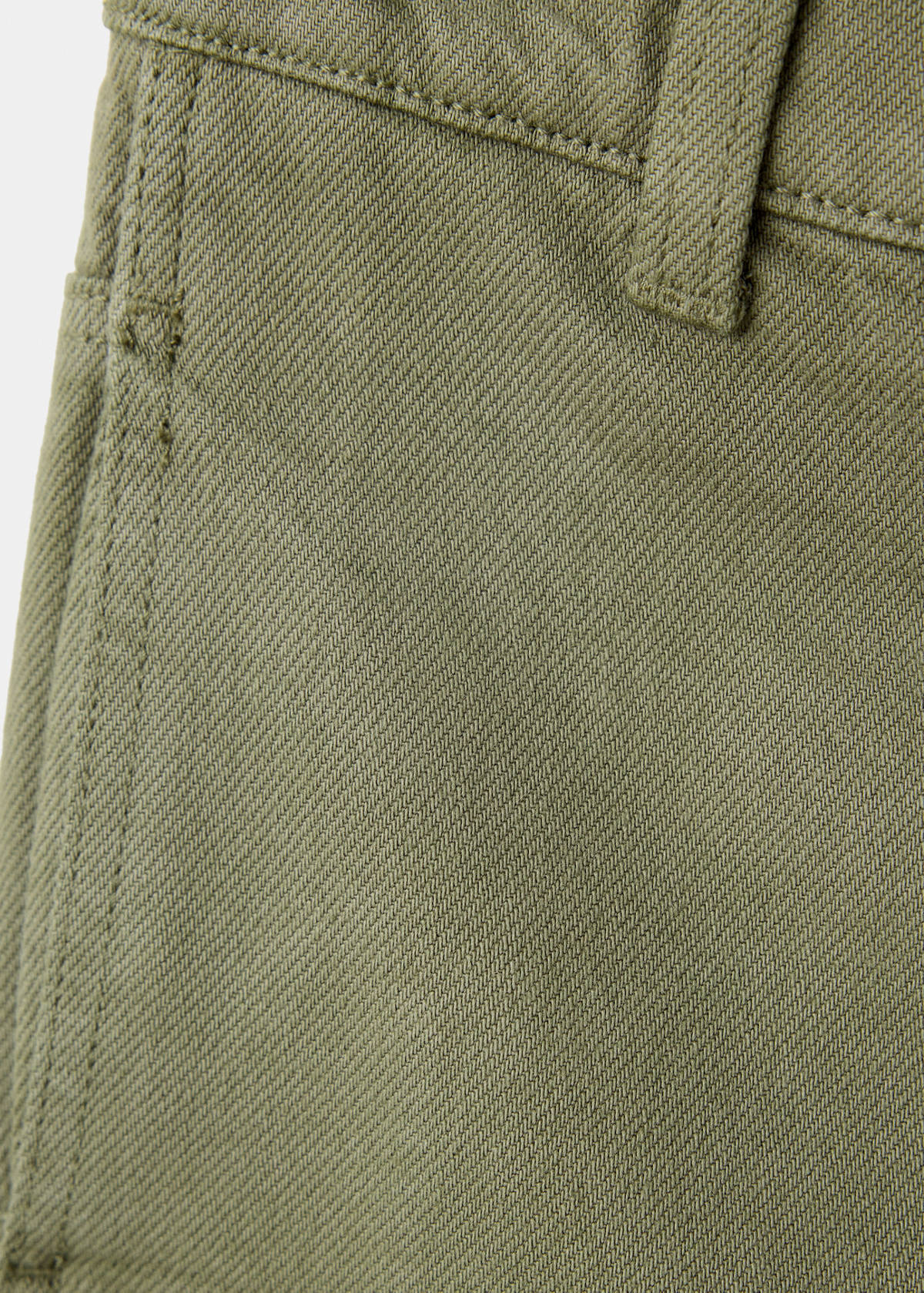 Straight-leg lined jeans — Khaki