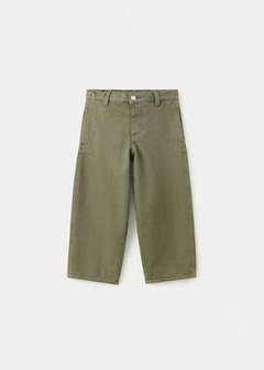 Straight-leg lined jeans — Khaki 2