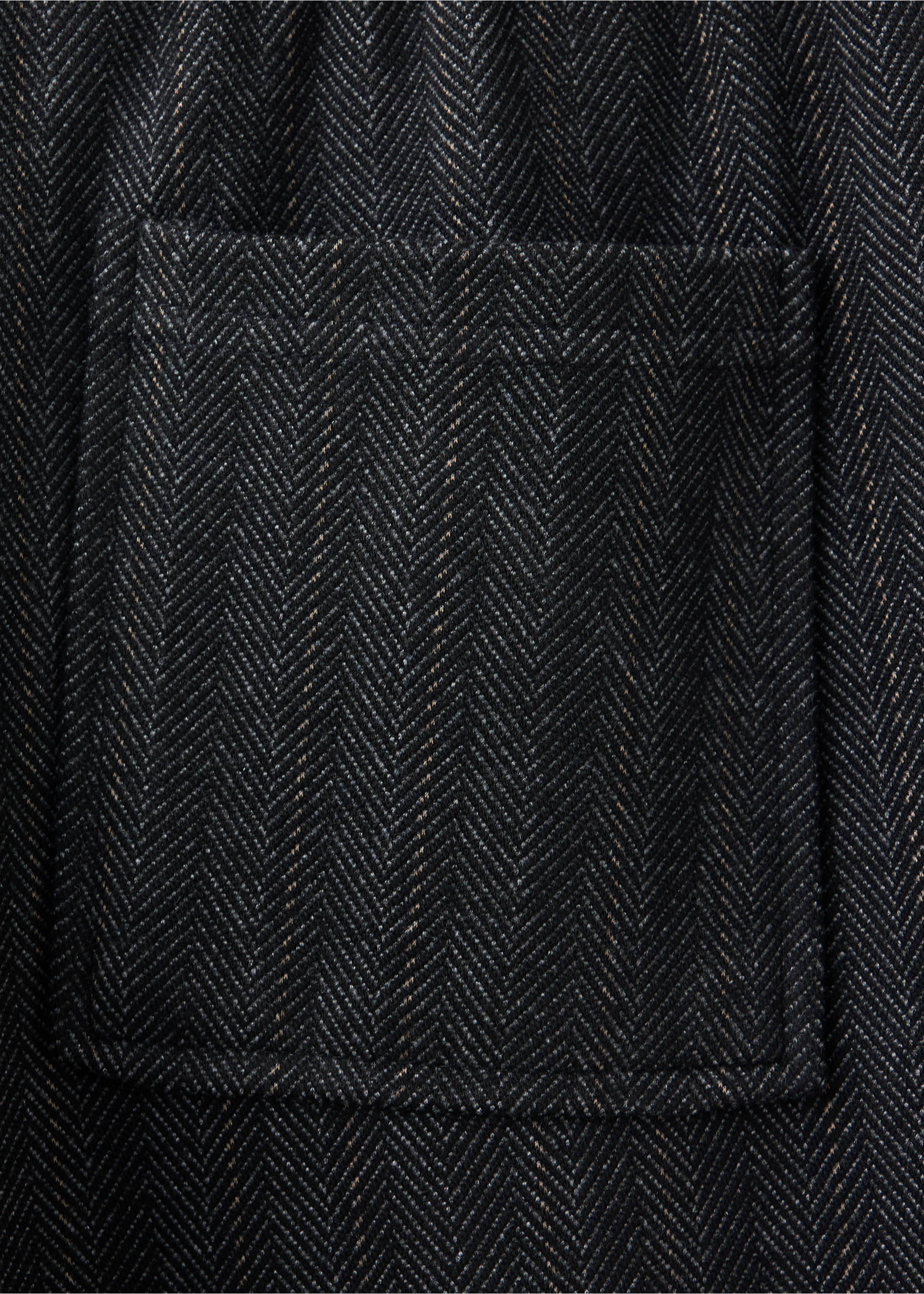 Relaxed-fit herringbone trousers - Details of the article 0, Charcoal. Ref: 37097910-00.