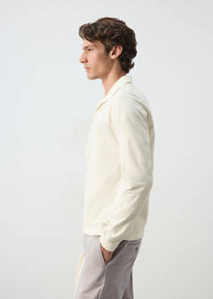 Slim fit 100% cotton polo — Off White 5