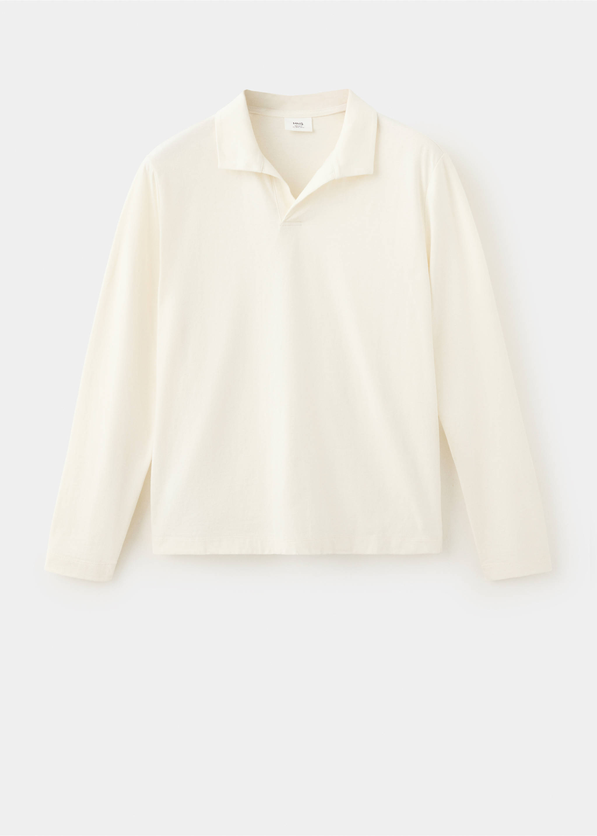 Slim fit 100% cotton polo - Article without model, Off White. Ref: 37097911-00.