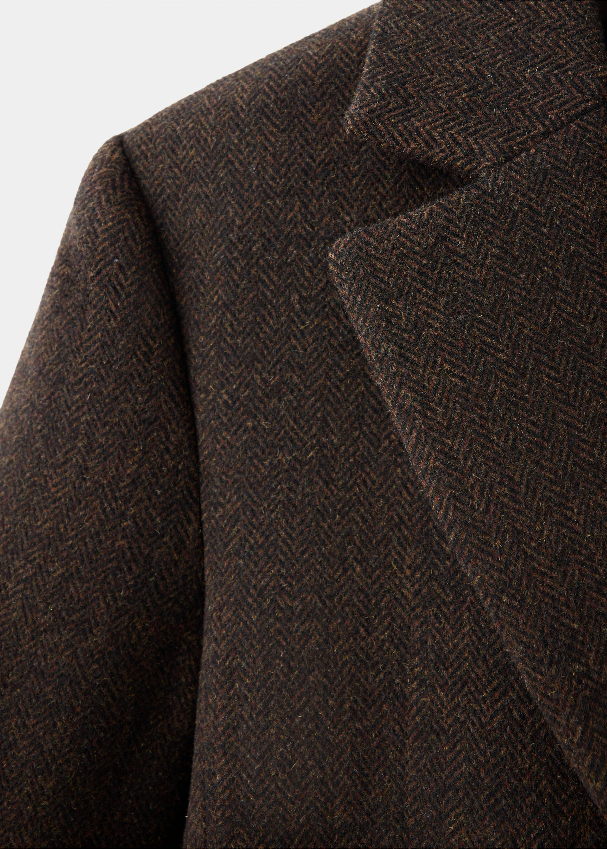 Gerade geschnittener Blazer im Hahnentrittmuster - Detail des Artikels 8, Braun. Ref: 37097912-00.