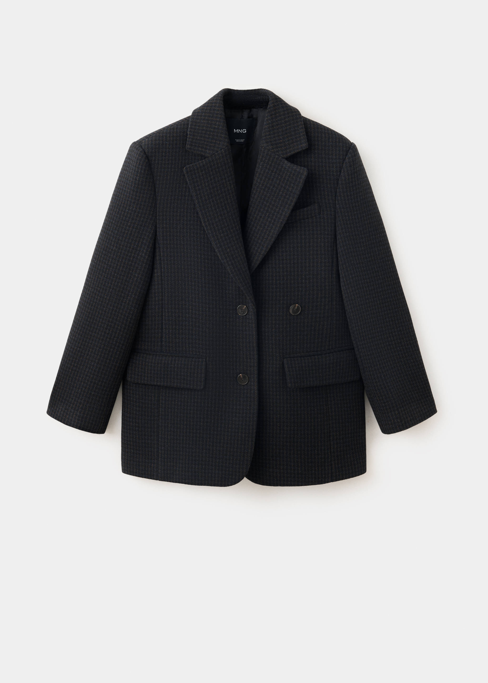 Gerade geschnittener Blazer im Hahnentrittmuster - Artikel ohne Model