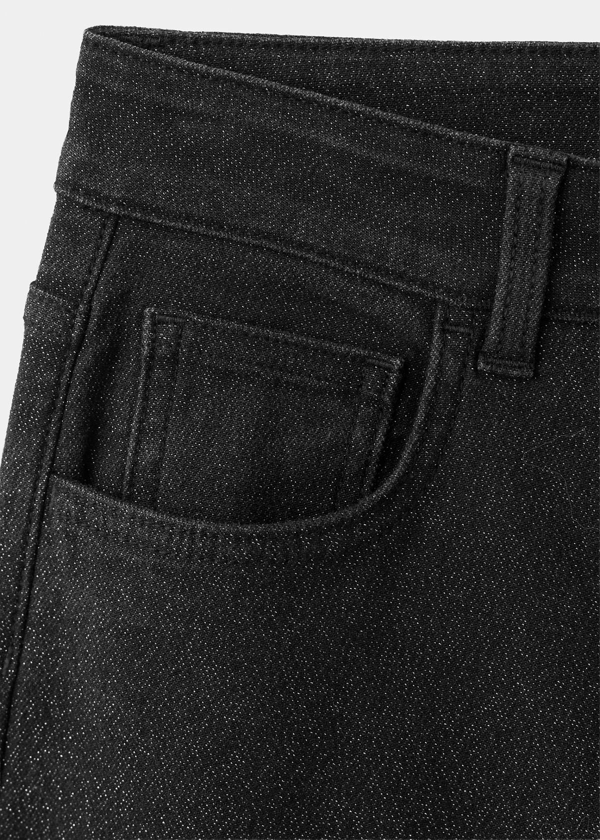 Wide leg jeans with rhinestones — Black