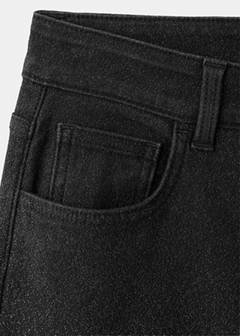 Wide leg jeans with rhinestones — Black 2