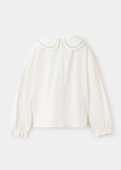 Embroidered babydoll collar shirt — Off White 5