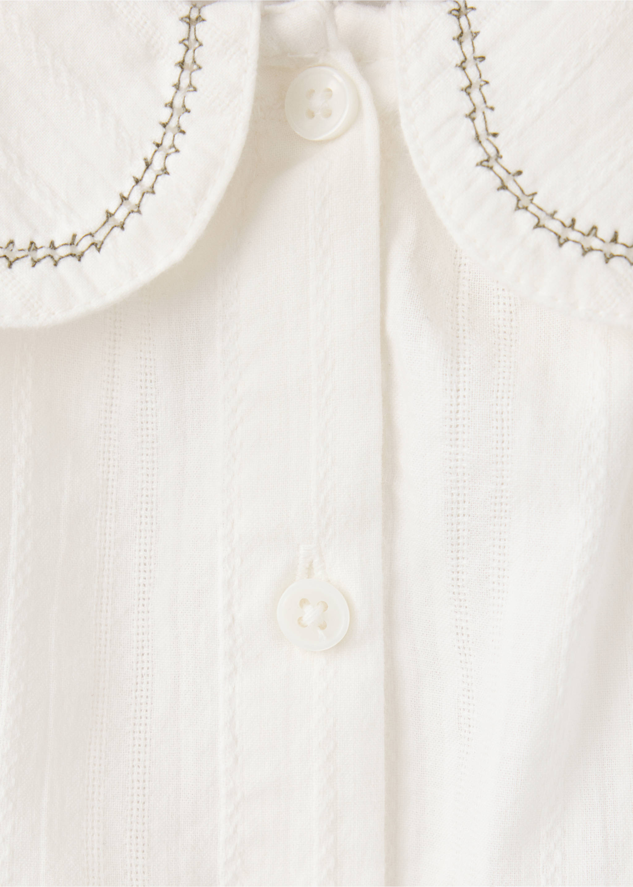 BLOUSE LINCE - Details of the article 8, Off White. Ref: 37097917-00.