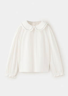Embroidered babydoll collar shirt — Off White 2